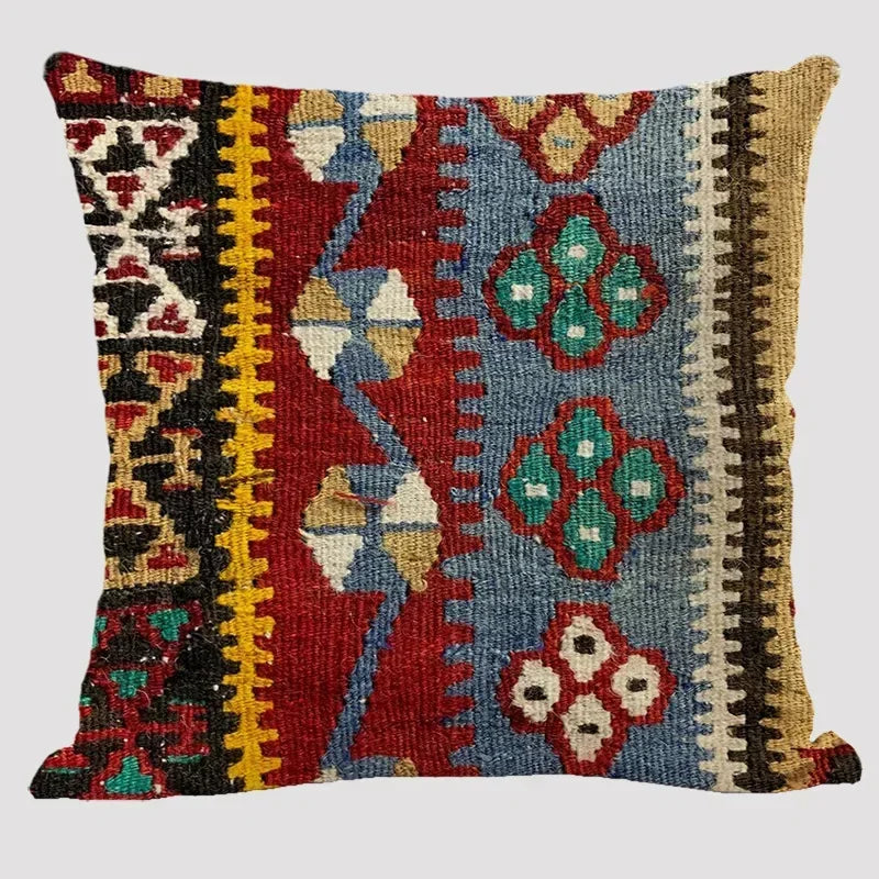 Luxury Plush Both Sides Print Bohemian Patterns Kilim Carpet Cushions Case Sofa Pillowcase Decor