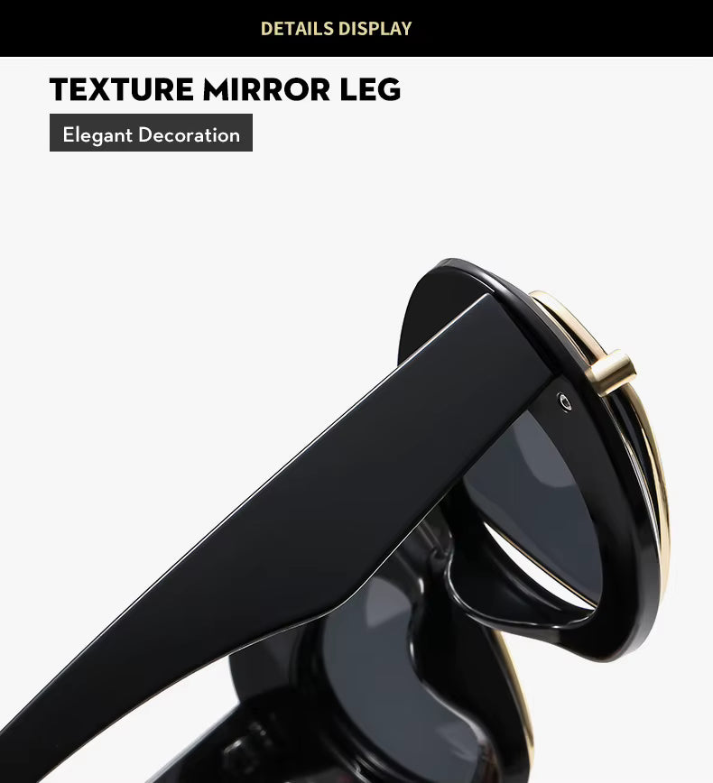 Men Women y2K Hip Hop Punk Oval Designer Square UV400 Glassess Sunglasses