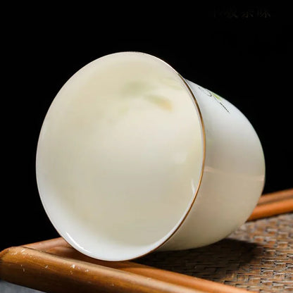 50ml/80ml White Porcelain Chinese Teahouse Master Ceramics Tea Bowl Kung Fu Sake Cup