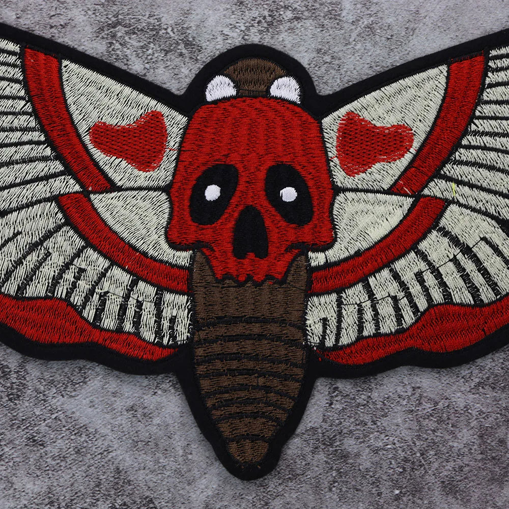 Animal Embroidered Red Butterfly Patch Appliques Iron on Patches Badge Clothes Sewing