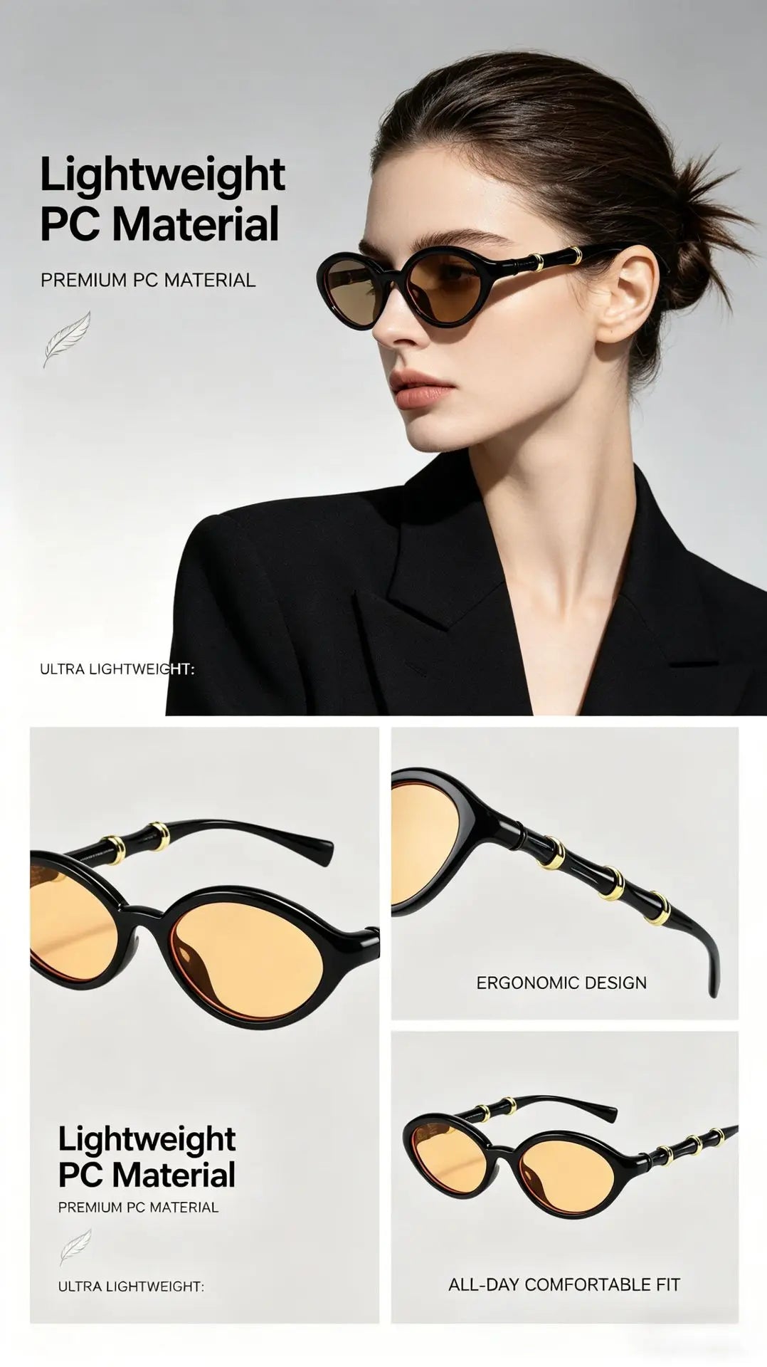 Women Men Rivets Shades Fashion Designer Retro Small Oval Sunglasses Eyewear Glasses UV400