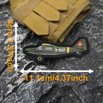 V-607 aircraft Embroidered Patch Iron-On Sewing Clothes Patches Applique