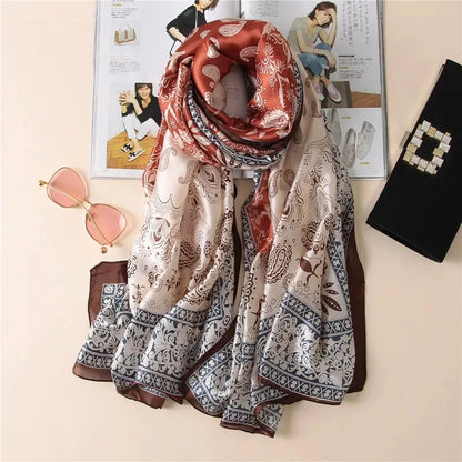 180X90cm Women Four Seasons Bandanna Designs Square Wrap Shawl Scarf Scarves kgL5