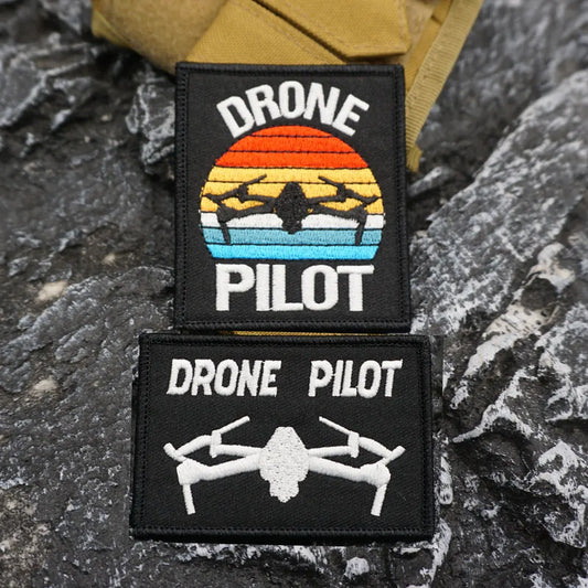 DRONE PILOT Embroidered Patch Iron-On Sewing Clothes Patches Applique