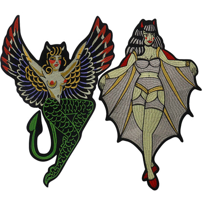 Embroidery Sexy Girls Patch Appliques Iron on Patches Badge Clothes Sewing