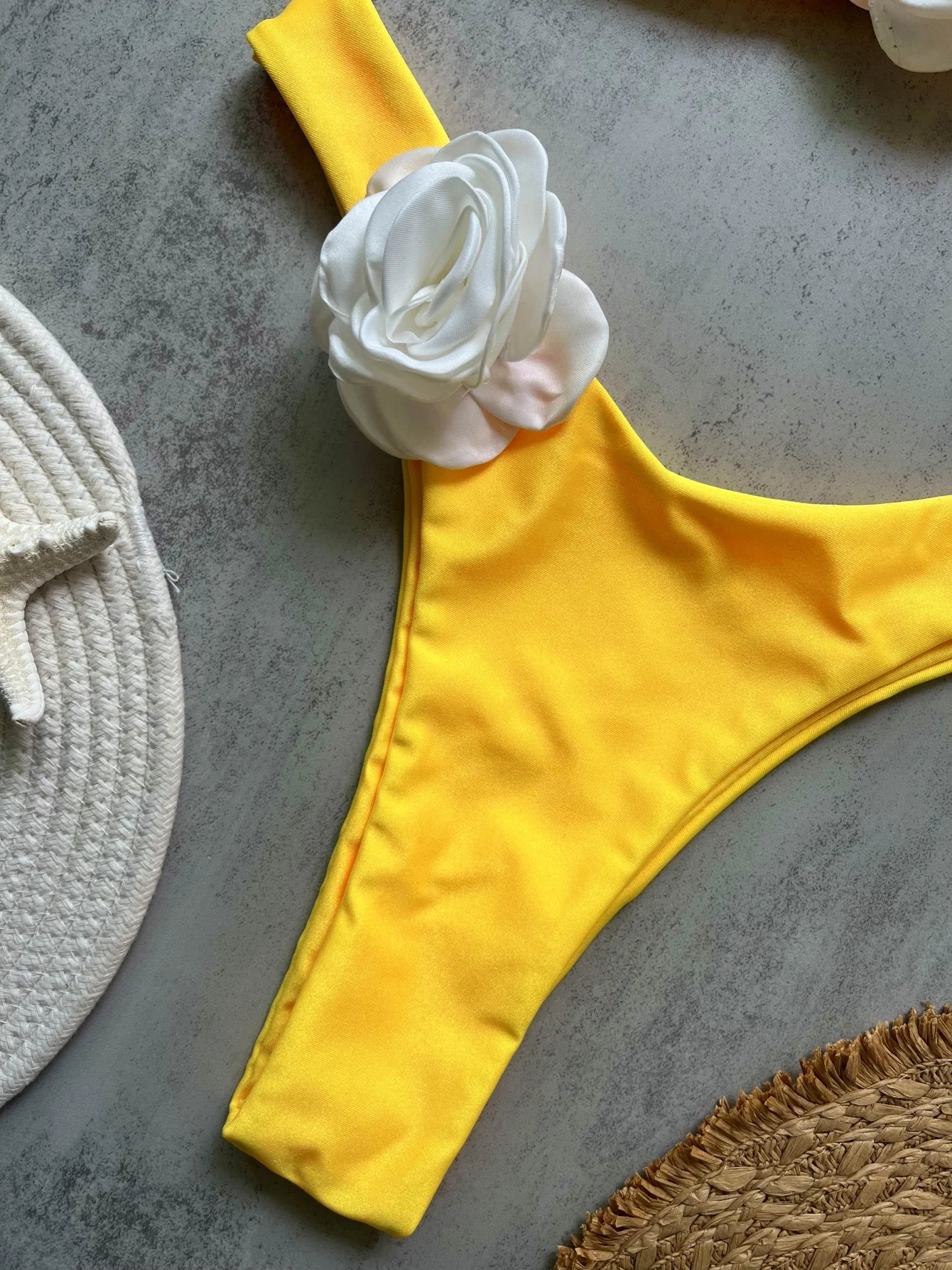 Sexy Flower Women Lace-up Swimsuit Swimming Bathing Brazilian Thong Bikini Suit