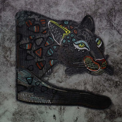 Embroidery Domineering Large Leopard patch Sew on Applique clothes DIY Craft