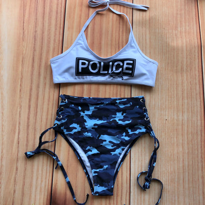 Women Swimsuit High Waist Bandage Sport Swimwear Bikini Push Up Beachwear Bathing Suit