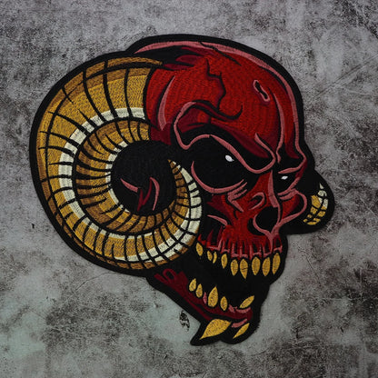 Dice Skull Patches Iron on Embroidered Patch for Clothes DIY Sewing Applique