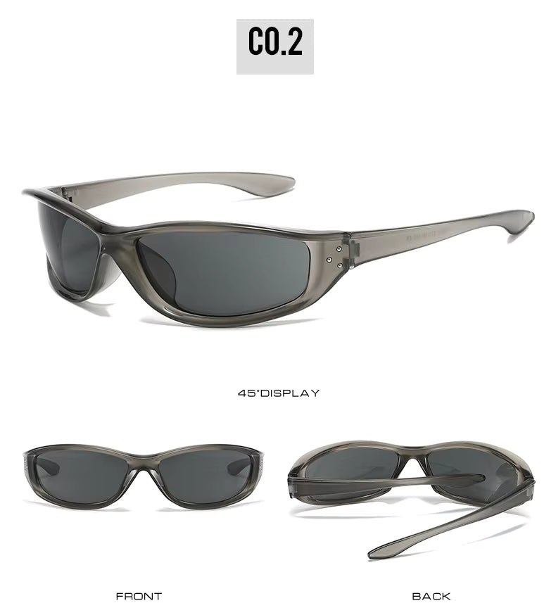 Men Women Classic Punk Wrap Around Vintage Fashion Sport UV400 Sunglasses Goggles