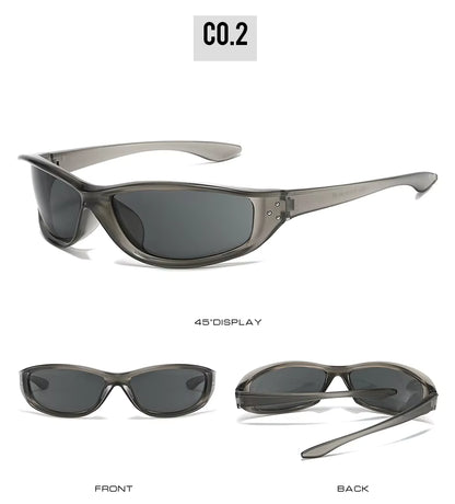 Men Women Classic Punk Wrap Around Vintage Fashion Sport UV400 Sunglasses Goggles
