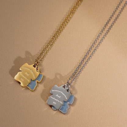 Elephant Stainless Steel Plated 18K Gold Women's Designer Pendant Necklace