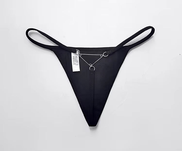 Women Letter Diamond Rhinestones G-String Briefs Underwear Low Waist Thong Panties