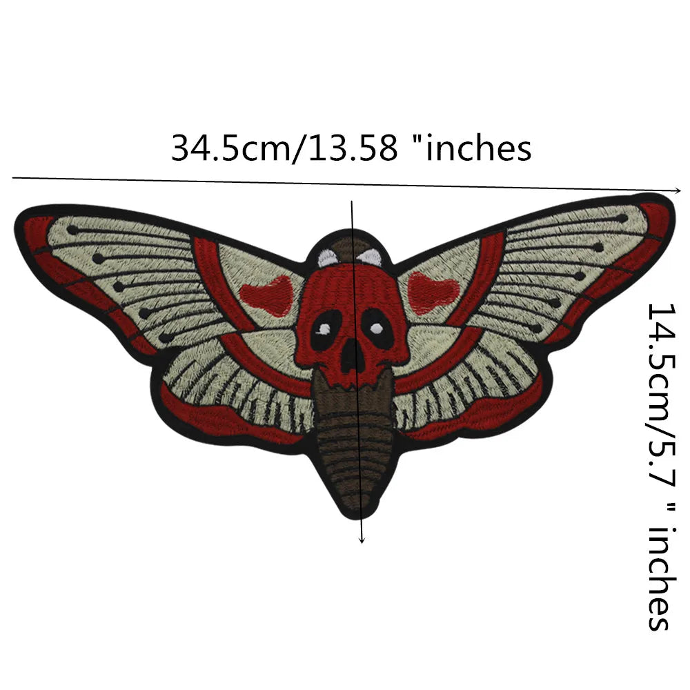 Animal Embroidered Red Butterfly Patch Appliques Iron on Patches Badge Clothes Sewing