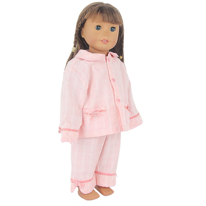 Newborn Baby Pink Bow Knot Doll Clothes Set For 18 Inches American 43cm Toys