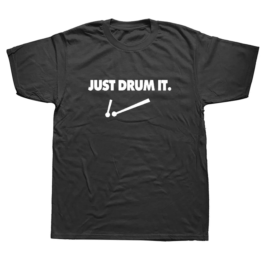 Men Cool Drums Make Me Happy, You Not so Much Funny Graphic Cotton Short Sleeve Tees Shirts