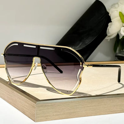 Women Fashion Oversized Big Frame Designer UV400 Sunglasses Glasses