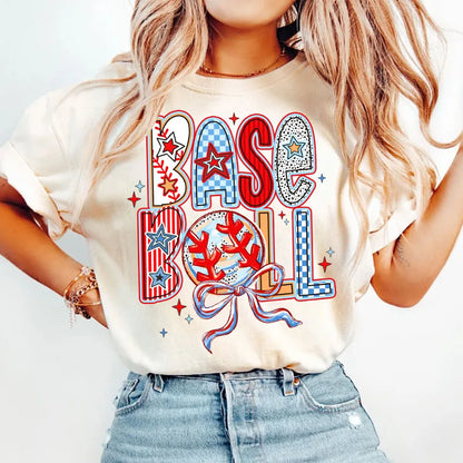 Baseball Game Day Mama DIY Iron-On Heat Transfer Sticker Decal T-shirts Sweatshirts Bag Clothes Decor