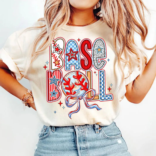 Baseball Game Day Mama DIY Iron-On Heat Transfer Sticker Decal T-shirts Sweatshirts Bag Clothes Decor