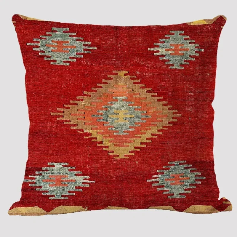 Luxury Plush Both Sides Print Bohemian Patterns Kilim Carpet Cushions Case Sofa Pillowcase Decor