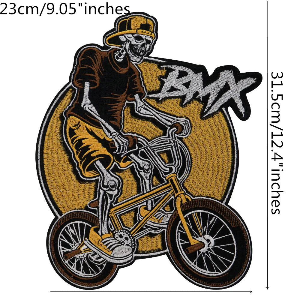 Independent Biker Rider Embroidery Patch Appliques Iron on Patches Badge Clothes Sewing