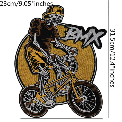 Independent Biker Rider Embroidery Patch Appliques Iron on Patches Badge Clothes Sewing