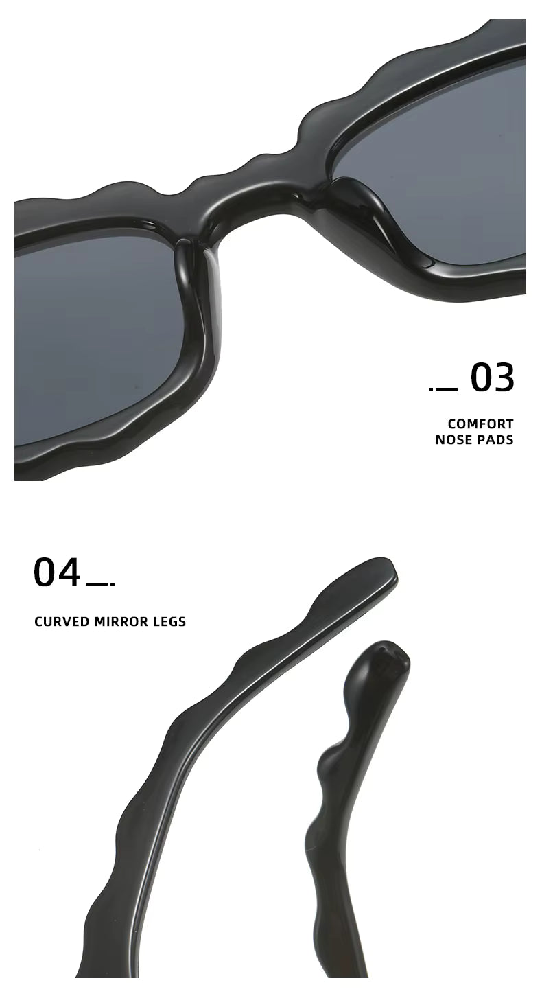 Men Women Retro Punk Shades UV400 Square Sunglasses Glasses