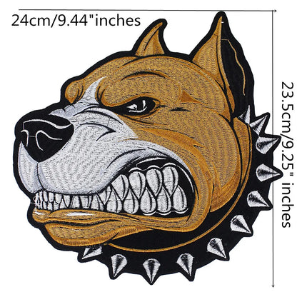 1Set Lion Dog Embroidery Patch Appliques Iron on Patches Badge Clothes Sewing