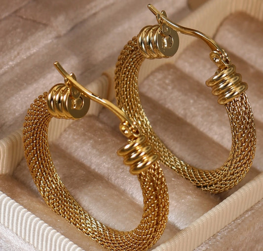 Fashionable 18K Gold-Plated Stainless Steel Women's Earrings Gifts
