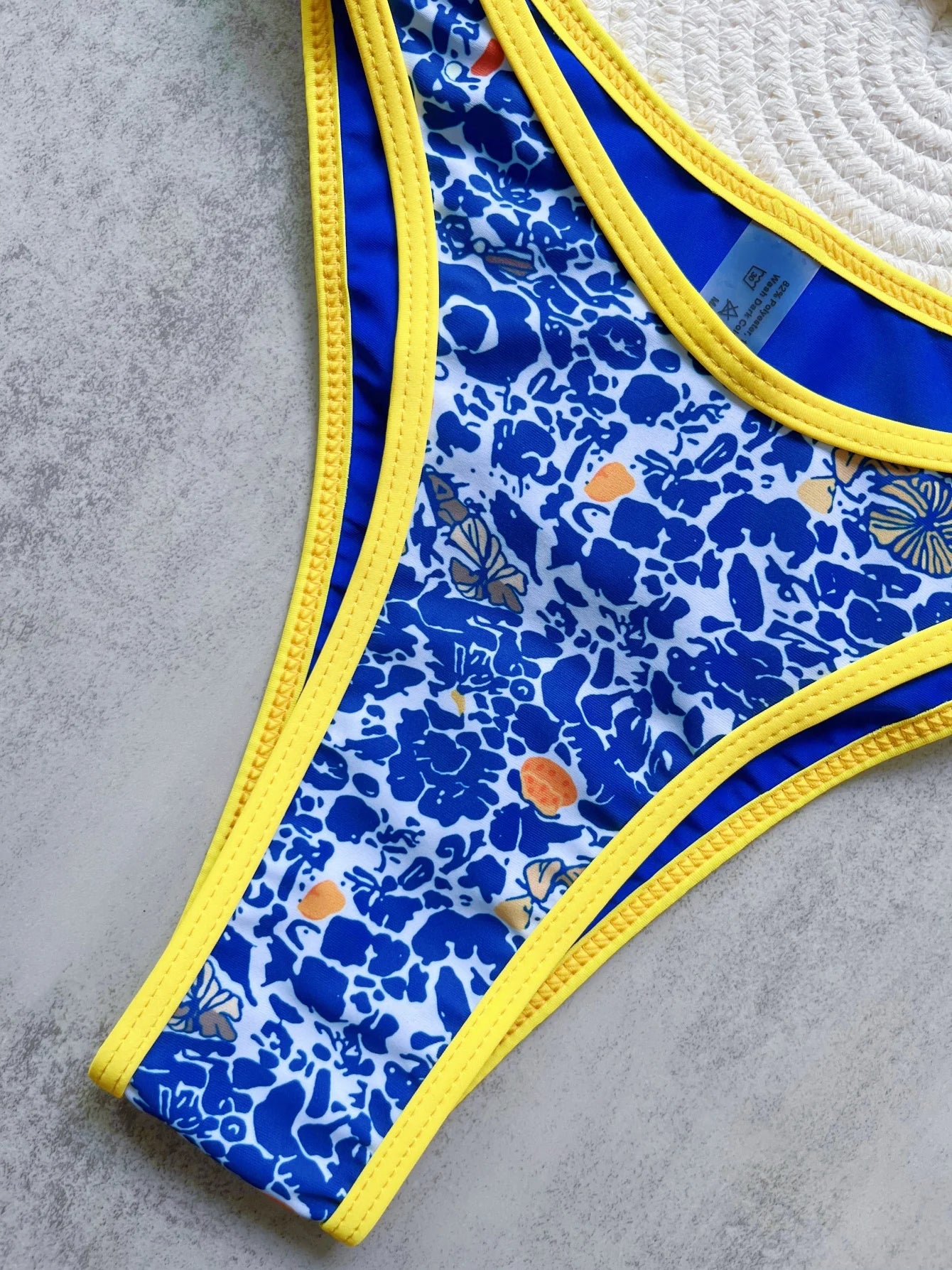 Sexy Print High Leg Cut Brazilian Bikini Swimsuit Swimwear Two-pieces Bathing Suit