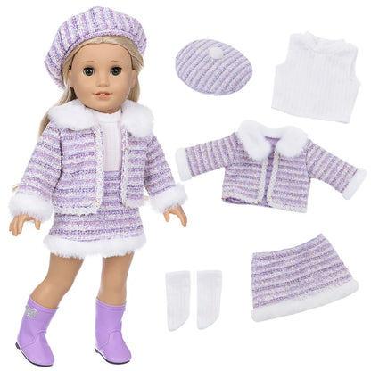 18 Inch Girl Coat Dress Baby Doll Gift Toys Clothes
