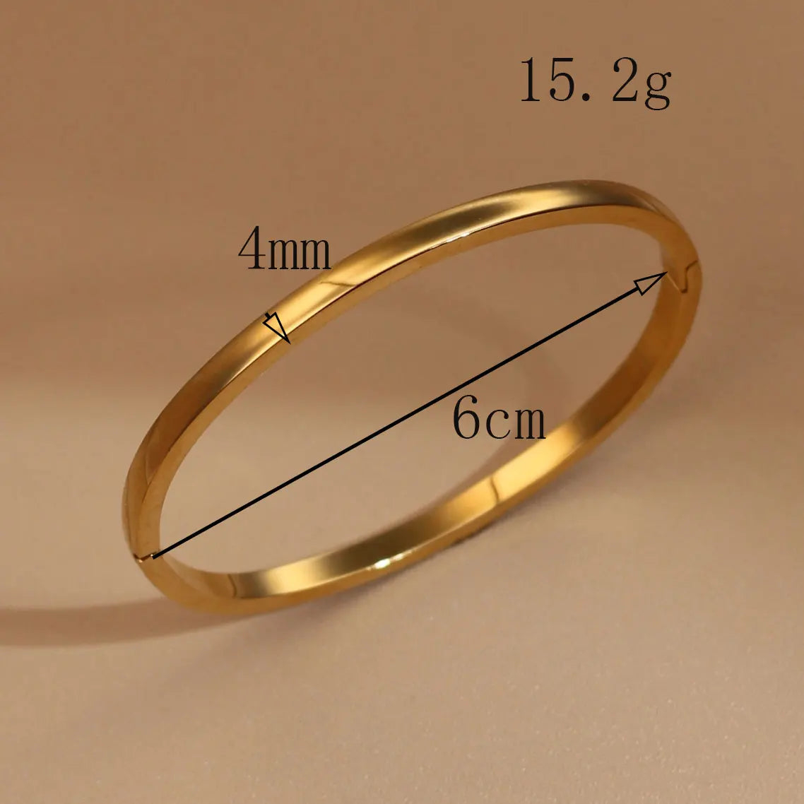2-in-1 Women 18 K Gold Plated Zircon Stainless Steel Curved Bracelet Gift Bangle