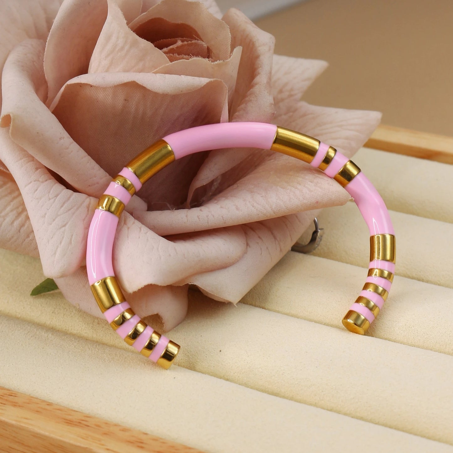 Waterproof High-end Enamel Open Retro Fashion Delicate Bangle Bracelet