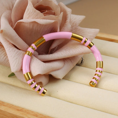Waterproof High-end Enamel Open Retro Fashion Delicate Bangle Bracelet