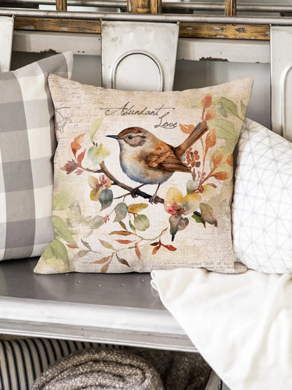 Home Decor Maple Squirrel Bird Design Thanksgiving Cushion Pillowcase Covers