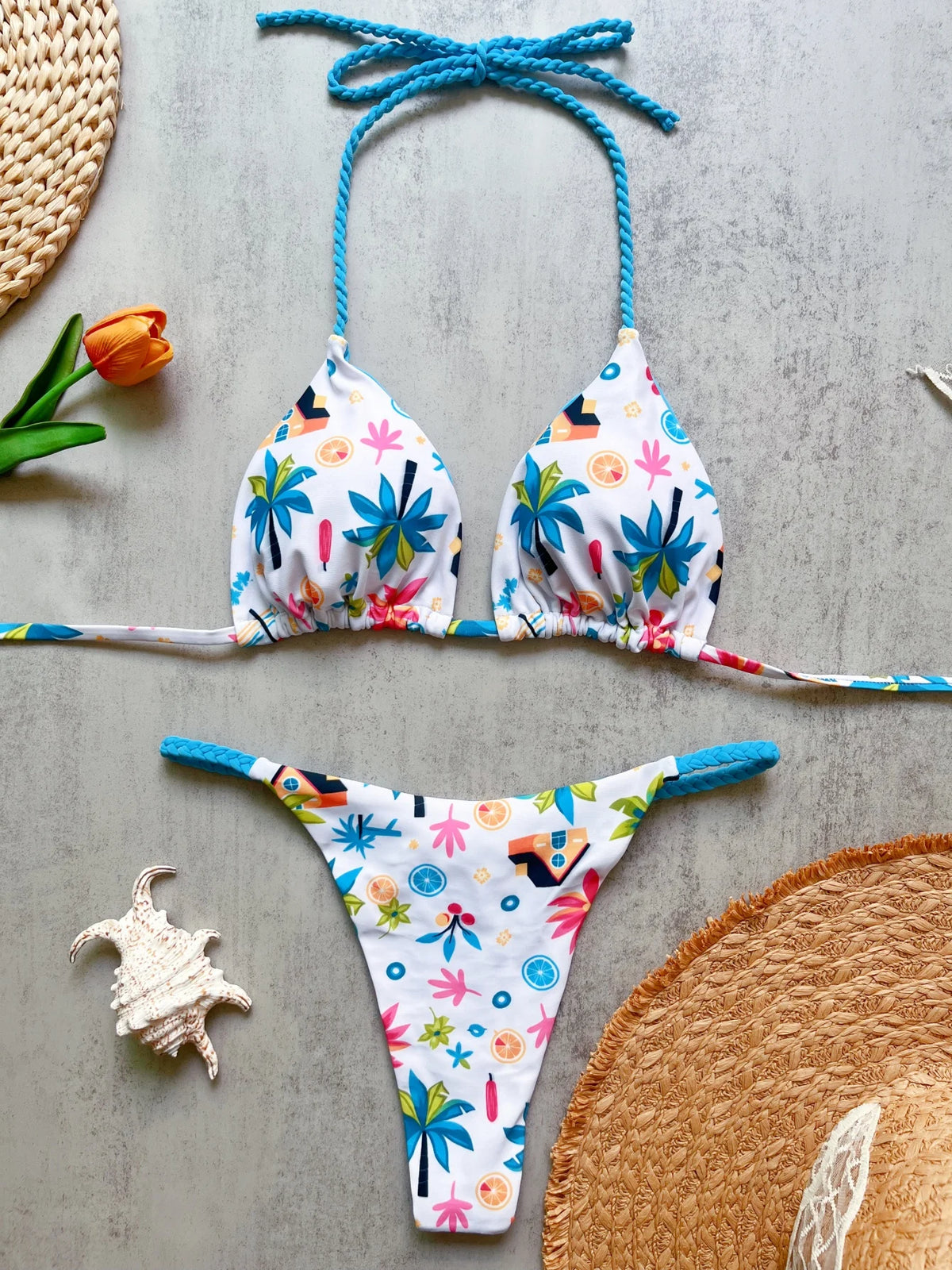 Sexy Floral Bikini Push Up Brazilian Bathing Beachwear 2 Piece Swimwear Suits