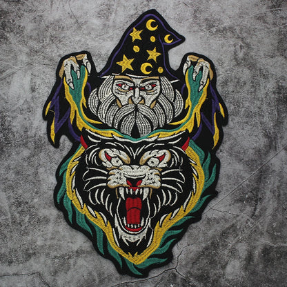 Male Wizard Beast Monster Fairytale Embroidery Patch Appliques Iron on Patches Badge Clothes Sewing