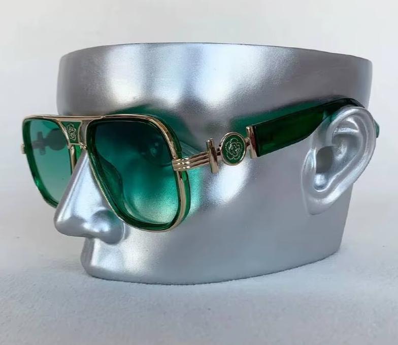 Women Fashion Designer Square American Glass Lens Pilot Sunglasses UV400 Eyewear