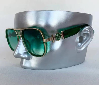 Women Fashion Designer Square American Glass Lens Pilot Sunglasses UV400 Eyewear
