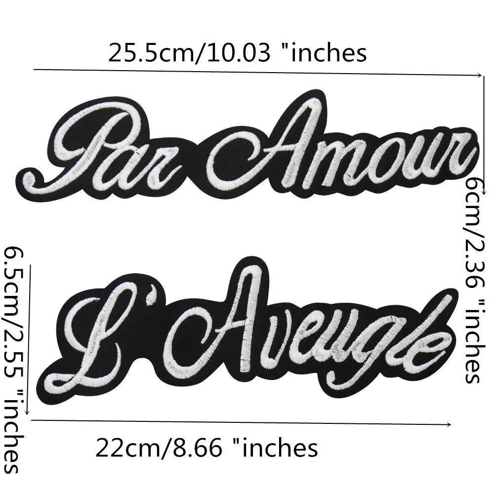 Embroidery letter Flower Tiger Head Patch Appliques Iron on Patches Badge Clothes Sewing