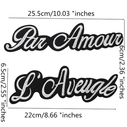 Embroidery letter Flower Tiger Head Patch Appliques Iron on Patches Badge Clothes Sewing