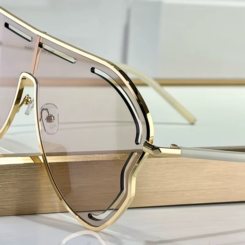 Women Fashion Oversized Big Frame Designer UV400 Sunglasses Glasses