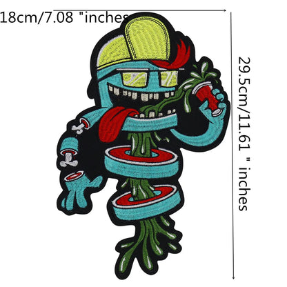 plant Cannibal flower Badges DIY Patc Iron on Embroidered  Applique Backpack Clothing