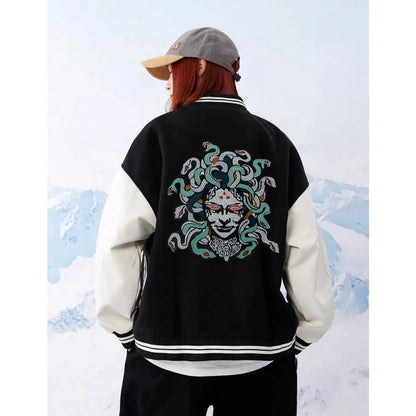 Dragon Hair Banshee Medusa All Embroidery Tactical Patch Appliques Iron on Patches Badge Clothes Sewing