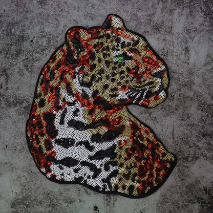 Embroidery Domineering Large Leopard patch Sew on Applique clothes DIY Craft