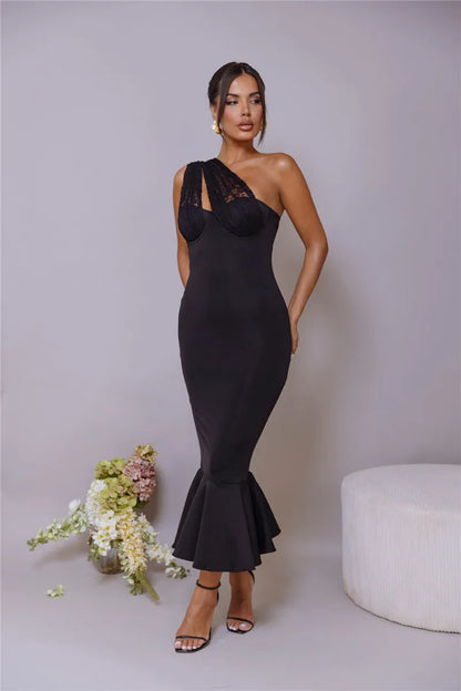 Sleeveless Fishtail Women Halter Deep V Neck Backless Bodycon Party Sexy Long Dress