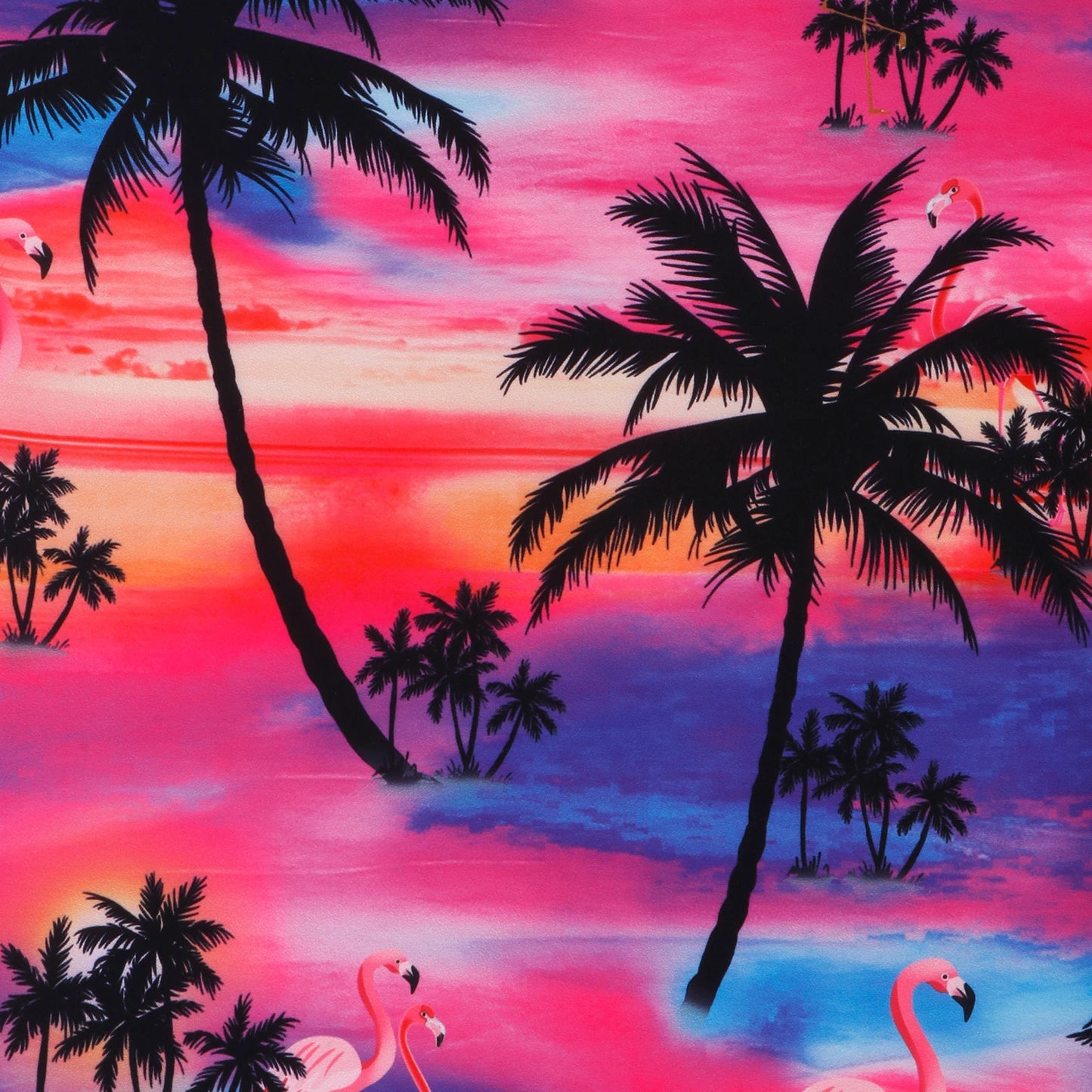 Girls Kids One-Piece Long Sleeve Hawaii Print Beach Boyleg Shorts Swimming Swimsuit