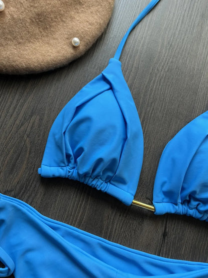 Solid color sexy swimsuit bikini beachwear split Brazilian Swimwear Suit