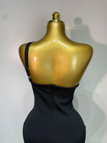 Sexy Backless Stretch Sparkly Rhinestones Evening Bandage Long Prom Party Dress