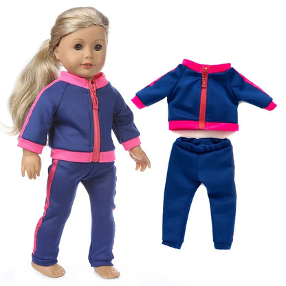18 Inch 43cm Baby American Og Girl Doll Toys Costume Clothes